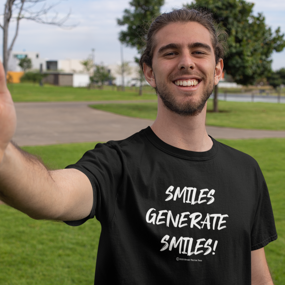 smiles generate smiles mens tee