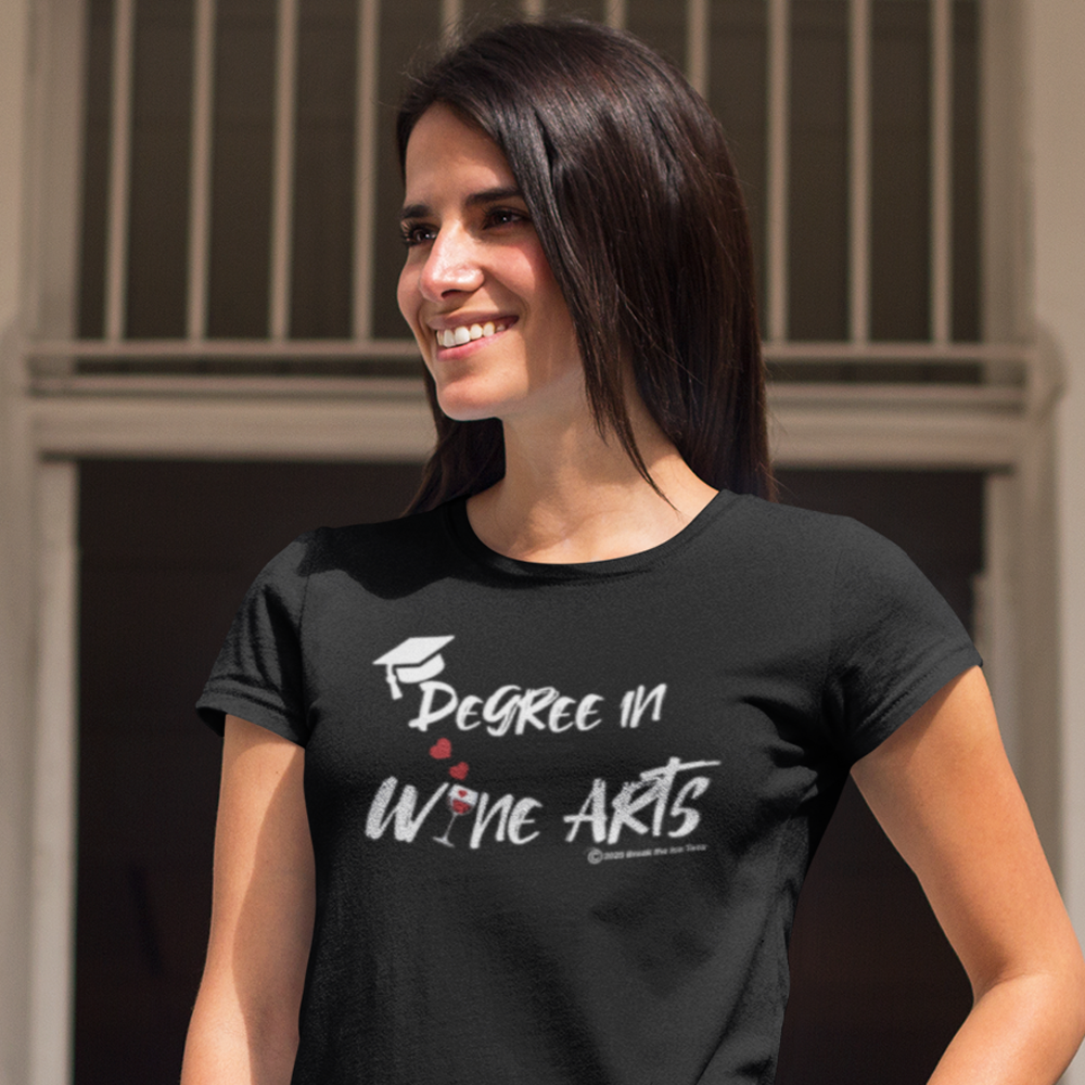 Degree in Wine Arts womens wineteesers shirt