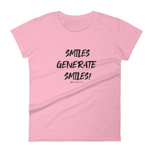 smiles generate smiles ladies tee