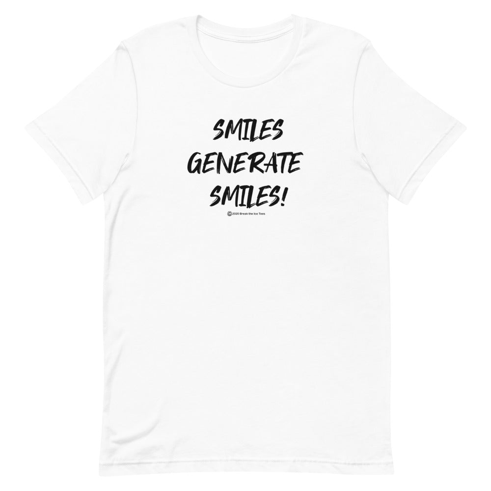 smiles generate smiles ice breaker tee