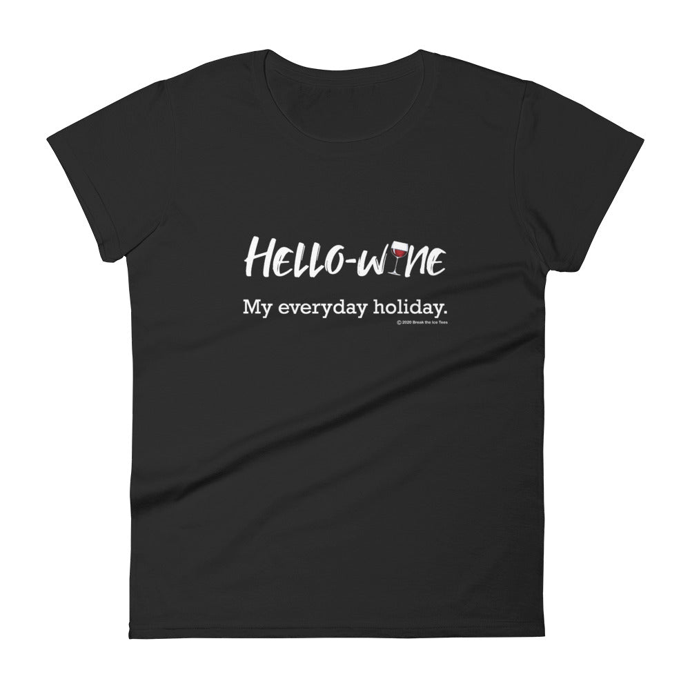 hello wine wineteeser brand t-shirt