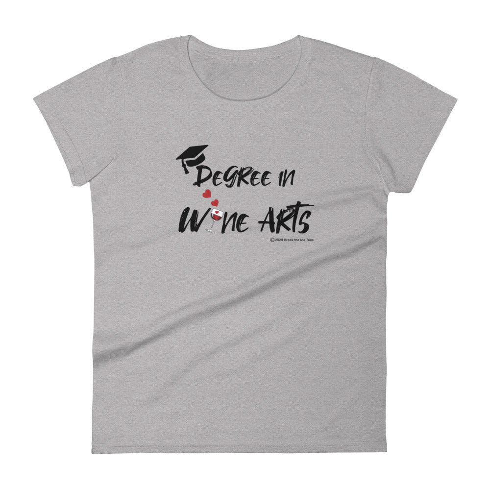 "Degree in Wine Arts" women's Wineteesers t-shirt