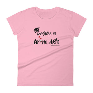 "Degree in Wine Arts" women's Wineteesers t-shirt