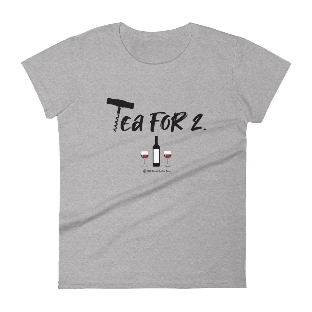 tea for 2 womens wineteesers tee shirt
