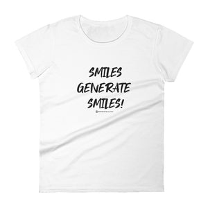 smiles generate smiles womens tee