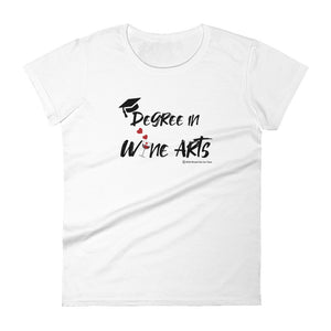 "Degree in Wine Arts" women's Wineteesers t-shirt