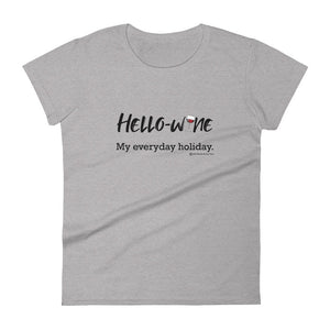 hello wine wineteeser  t-shirt