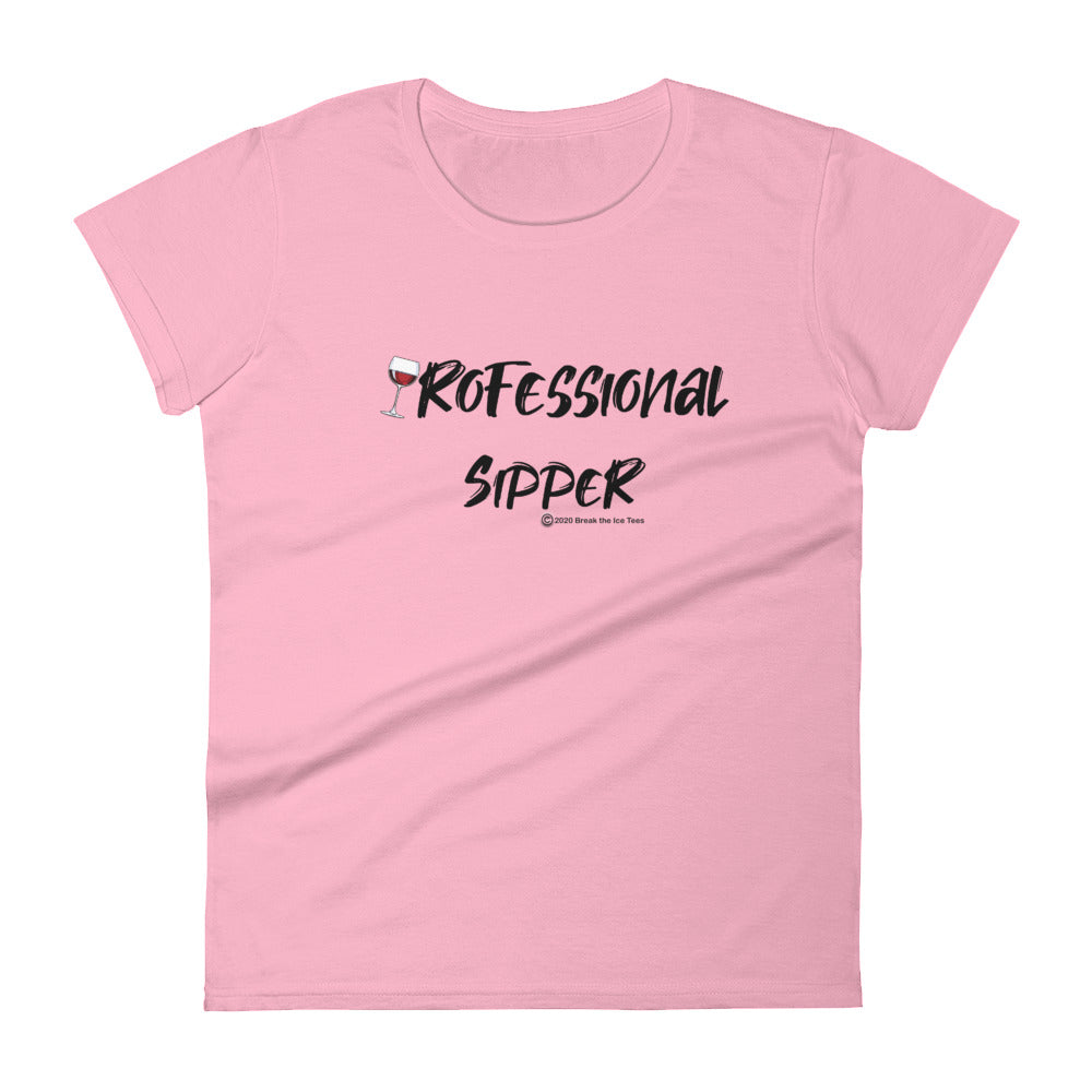professional sipper womens  wineteeser wine t-shirt 