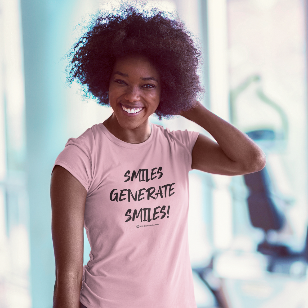 smiles generate smiles womens tee